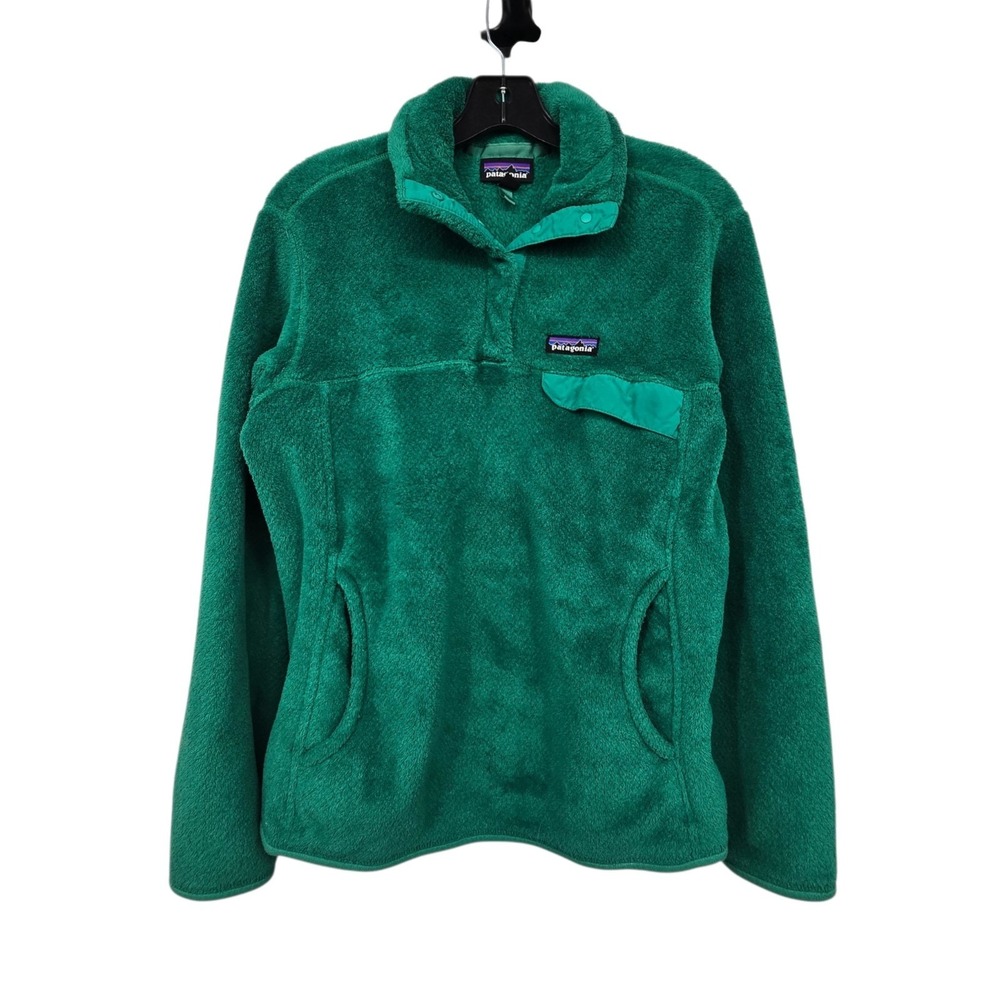 Patagonia Re-Tool Snap-T Polartec Fleece Pullover Womens L Green 25442 IMPX